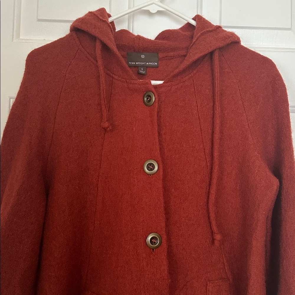 Fenn Wright Manson Rust Wool Coat, Small, Rustic … - image 3